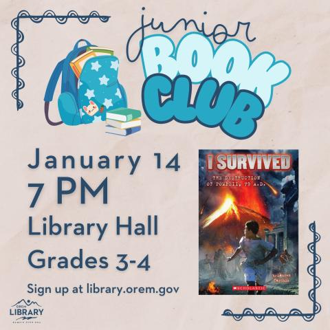 Junior Book Club January 14 doTERRA South Lobby
